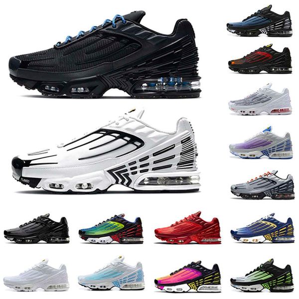 

2021 tn plus 3 iii running shoes chaussures triple white black laser blue green og usa red mens womens trainers sneakers sports size 36-45
