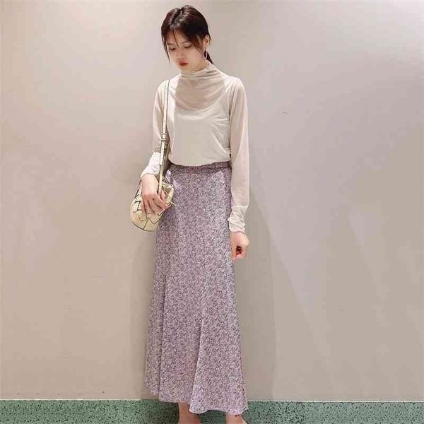 

korean japanese elegant vintage tendy pleated skirts for office lady streetear sweet 210416, Black