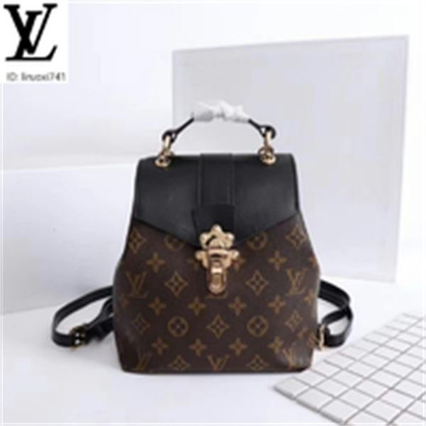 

brand designer luxury 3cpr m42262 colorblock backpack black women shows oxidized leather business bags totes messenger bags, Red;black