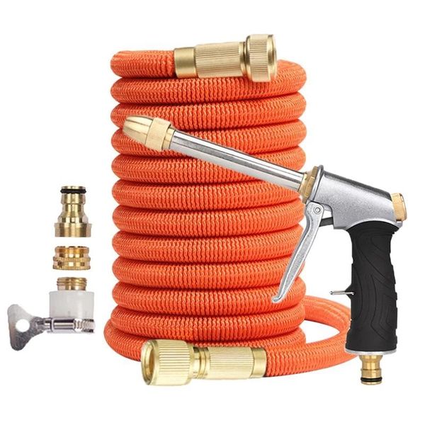 

expandable magic garden hose high pressure car wash spray gun home watering flexible plastic water pipe drip irrigation equipments
