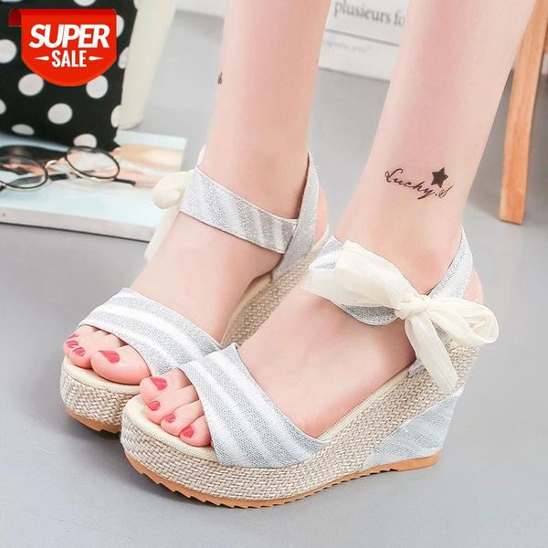

2020new sandals lace-up with thick-soled muffin shoes poe heel fish mouth cool wholesale #ue7s, Black