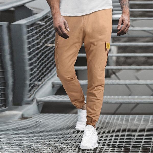 

men's pants men long casual and fashion cotton, Black