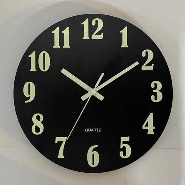 

wall clocks vintage rustic luminous clock hanging room kitchen decor black