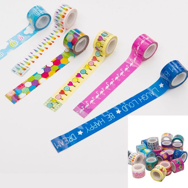 

gift wrap 6pcs kawaii printing washi tape set diy masking cute stickers school supplier stationery presented japanese
