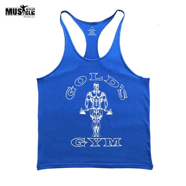 

men' tank gymwear fitness men muscle shirt male vest workout clothes for cotton mens bodybuilding stringer casual sportswear gold bla, White;black
