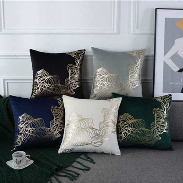 

pillow case home decor gold bronze throw 18 inch geometric sofa waist cushion cover
