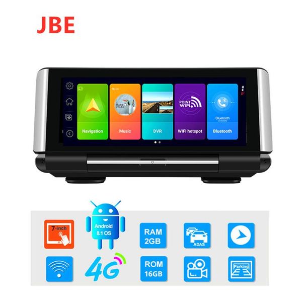 

inch android 8.1 car dvr rear view camera touch screen gps navigation dash cam adas recorders rearview mirror dvrs