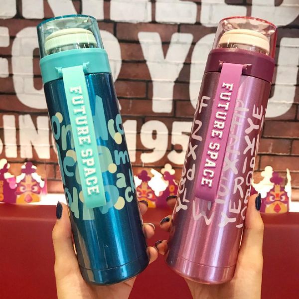 

water bottles girls tumblers bottle insulation travel stainless steel vacuum flask fashion outdoor sports color