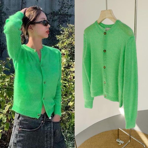 

women's knits & tees women sweater spring 2021 loose and slim wool cardigan, White