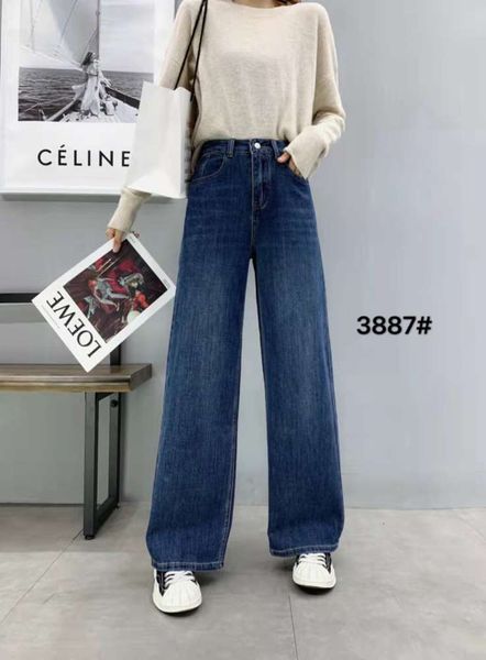 

cotton elastic autumn women's casual wide leg pants, Blue