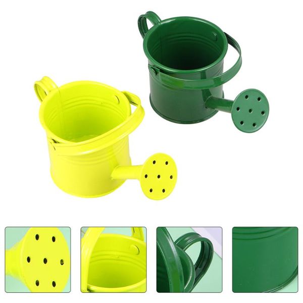 

watering equipments 2pcs durable tins iron pots modern buckets