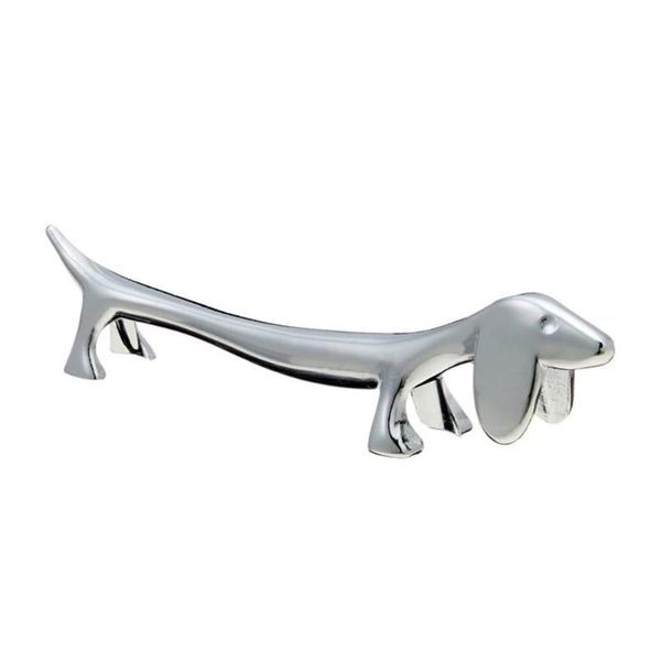 

lovely little dog chopsticks holder rest metal craft stainless steel dining table decoration kitchen storage & organization