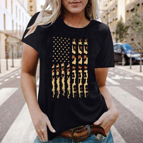 

women's t-shirt women national flag pattern printing fashion o-neck short sleeve tshirt female tee shirt ladies oversized clothes, White