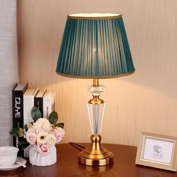 

table lamps crystal desk lamp light luxury bedside bedroom