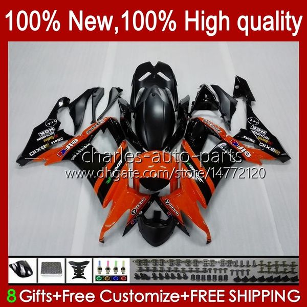 Обсуждение мотоциклов для Kawasaki Ninja ZX 10R ZX10 10 R 1000 CC ZX10R 08 09 10 Body 56no.66 Оранжевый черный 1000CC ZX1000C ZX-10R 2008 2009 2010 2010 ZX1000 08-10 Kit