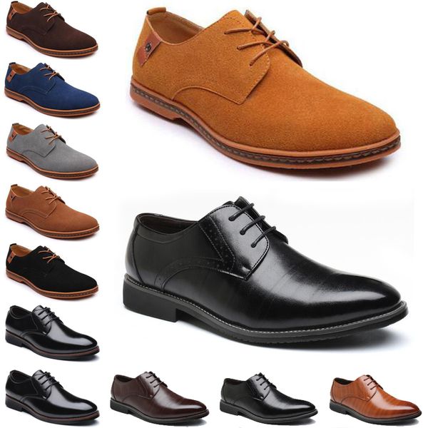 

2021 luxury men casual shoes black brown loafers outdoor flat slip on fashion mens trainers sneakers size 40-47 color19