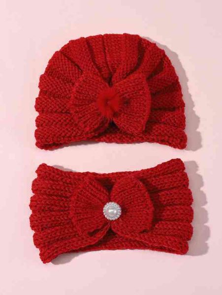 

baby bow decor hat & headband she02, Yellow