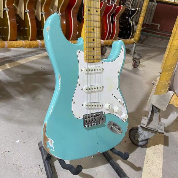 

relic electric guitar st version elder body maple fingerboard guitarar