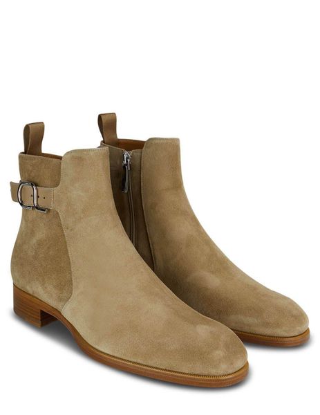 

name brand mens red bottom rubber shoes men ankle boots valido boot brown black suede booty zipper with buckle low heel party wedding dress