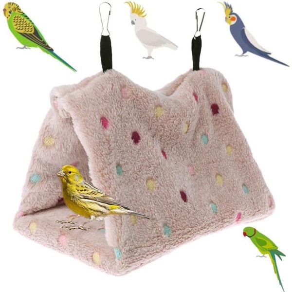 

bird cages triangular nest flannel warm parrot cotton can hang plush