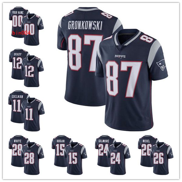 

new englandpatriotsmen women youth sony michel tom brady josh gordon home jersey football vapor untouchable, Black;red