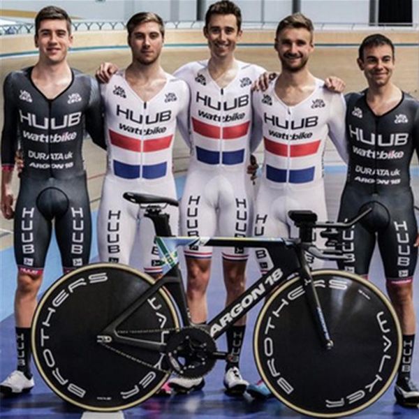 

racing sets 2021 huub team jumpsuit mens long sleeve triathlon suit mtb cycling clothing kit ciclismo tights body bike outdoor, Black;blue