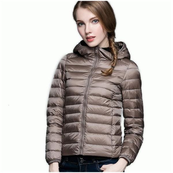 

women winter 90% spring white duck jacket woman hooded ultra light down jackets warm outdoor portable coat parkas outwear female, Black