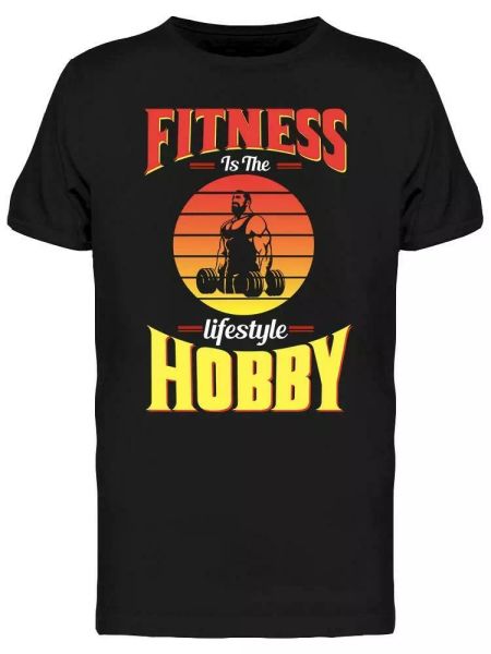 

fitness, the lifestyle hobby tee men's -image by shutterstock, White;black