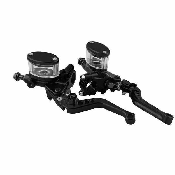 

handlebars 7/8" 22mm motorcycle hydraulic brake clutch lever set with master cylinder reser
