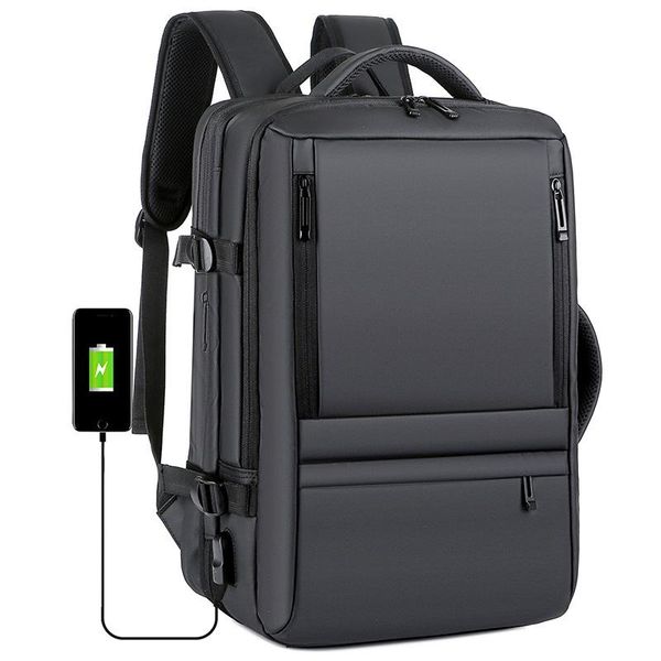 

backpack expanded waterproof oxford cloth men's 17 inch computer bag cross-border large capacity business travel