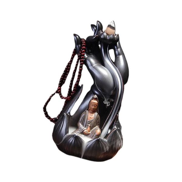 

bergamot guanyin incense burner ceramic buddha backflow censer creative aroma stove viewing fragrance lamps