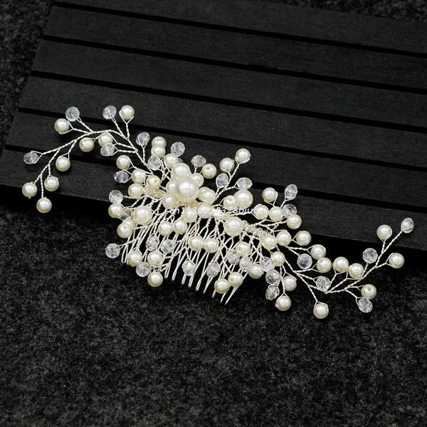 

hair clips & barrettes bride comb wedding headwear handmade pearl bridal women jewelry accessories dropship, Golden;silver