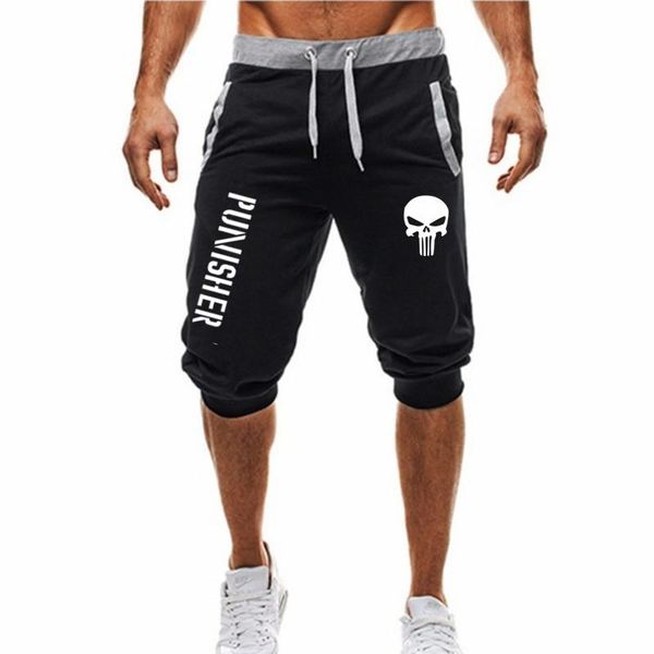 

men's shorts summer skeleton skull 2021 cotton casual bermudas black men boardshorts homme classic brand clothing beach, White;black