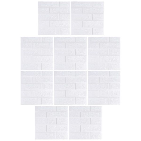 

10pcs 3d brick wall sticker self-adhesive wallpaper background decor stickers