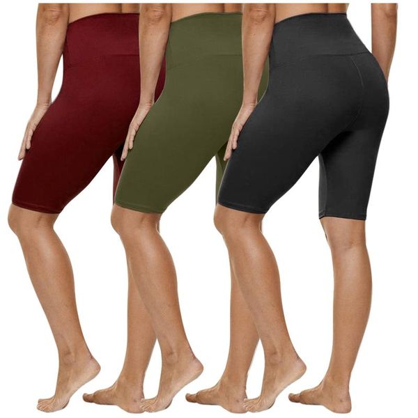 

3pc women sport shorts fitness push up yoga workout high waist gym outdoor running pant outfit