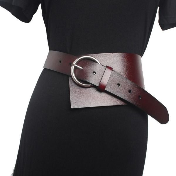 

belts fashion wide for women luxury genuine leather waist corset belt cummerbund female dress decorate waistband accessory, Black;brown