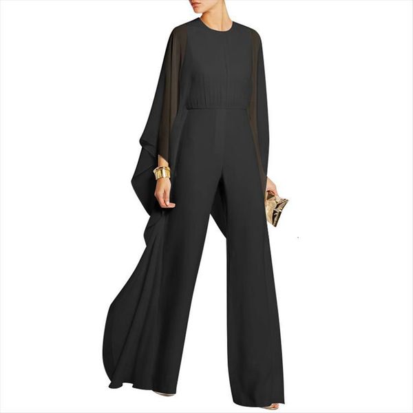 

summer queen princess girls womens romper wide leg pants chiffon high waist loose elegant 2xl streetwear, Black;white