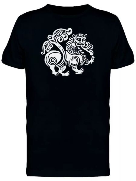 

mythical creature fire spit men's tee -image by shutterstock, White;black