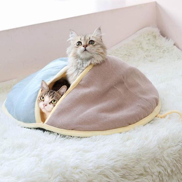 

cat beds & furniture wear-resistant pretty cats rounded warm bed skin friendly nest round fan appearance for home