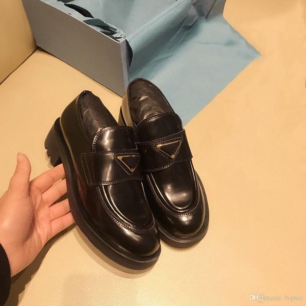 

desiger womans dress platform shos genuine real cowhide leather casual chunky high heel shoes high quality, Black