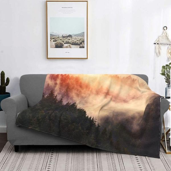 

blankets in my other world camping blanket fleece print adventure backpacking hiking multi-function soft throw for sofa car