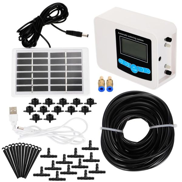 

set practical solar watering timer automatic double timed device equipments