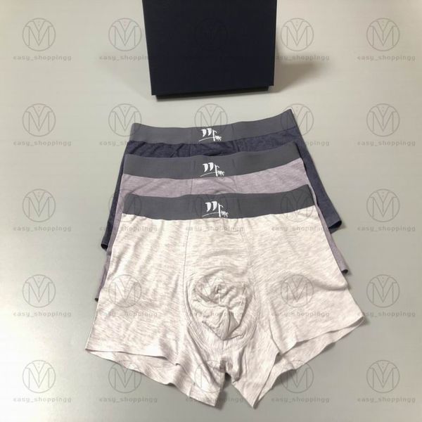 

2021 mens designers boxers brands underpants classic men boxer casual shorts underwear breathable cotton underwears 3pcs with box, Black;white