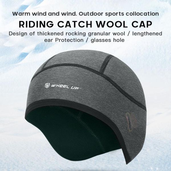 

winter cycling cap windproof thermal ski running skiing motocycle riding hat waterproof mtb bike headwear caps & masks, Black
