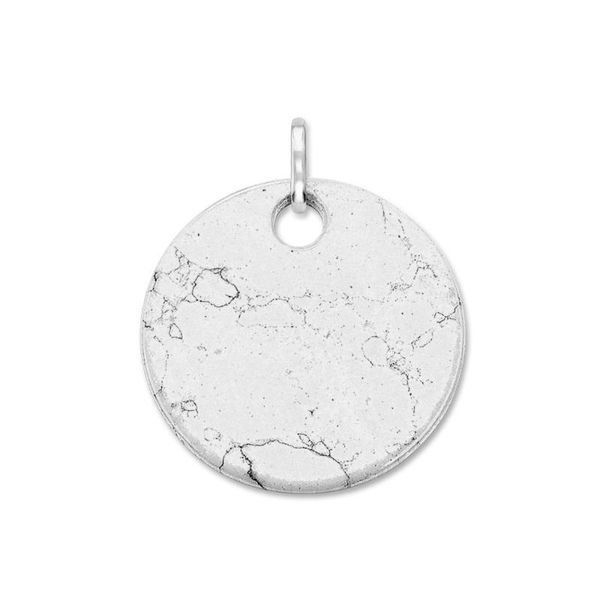 

pendants white stone disk ornament for women & girls glam 925 sterling silver fashion jewelry gift bijoux fit link necklaces, Black