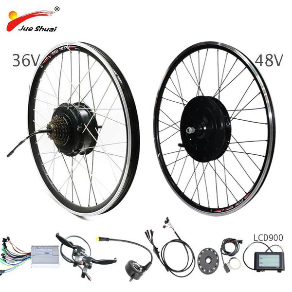 

electric bicycle ebike conversion kit 20-29 inches 700c 48v 1000w 1500w 36v 250w 500w hub motor front rear wheel, Silver;blue