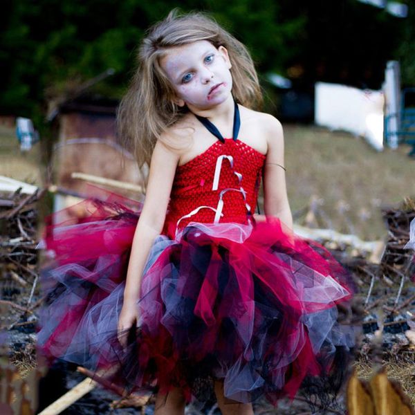 

girl's dresses kids halloween party cosplay dress 2021 toddler baby girls clothes sleeveless tulle princess, Red;yellow