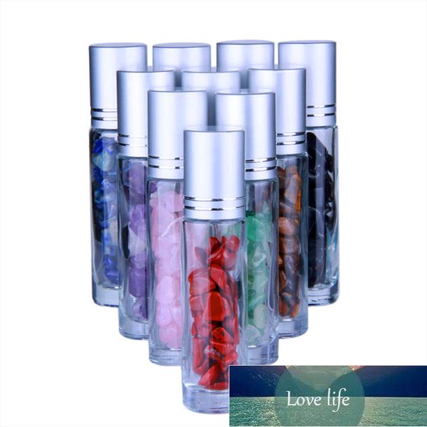 10шт эфирные бутылки нефтяных бутылок на роликовом шарике исцеляющие кристаллические стружки полуприцепные камни бутылки покрасненные бутылки контейнер