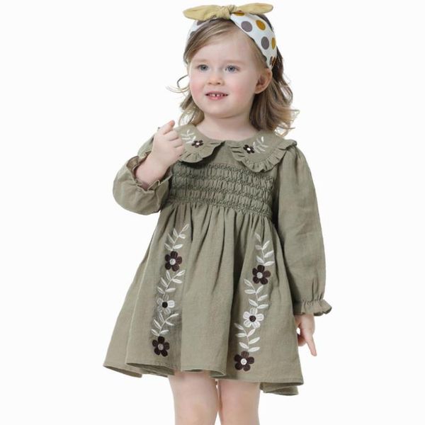 

girl's dresses autumn spanish vintage lolita embroidery blanket dress birthday party easter eid for girls l1276, Red;yellow