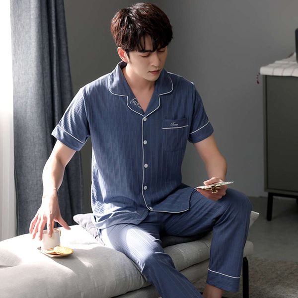 

pure fully summer men cato pajamas effen colour nightwear letter pyjama sets casual sleep & lounge plus size 3xl, Black;brown